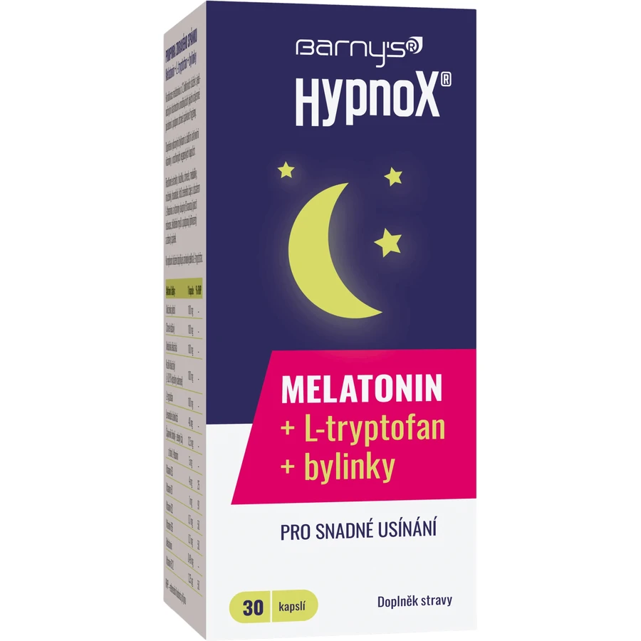 Barny's HypnoX Мелатонін, L-триптофан і трави 30 капсул: ціни та характеристики