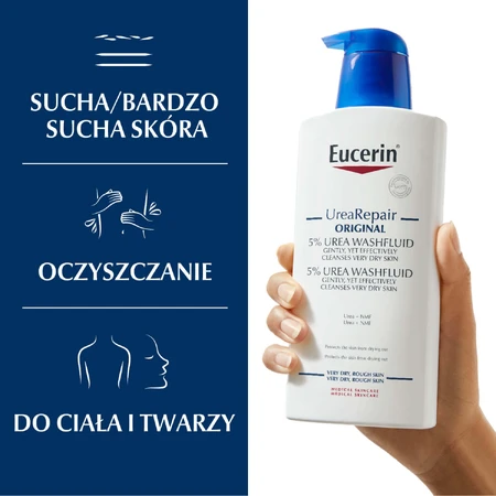 Eucerin UreaRepair Original, жидкость для умывания с 5% мочевины для сухой и очень сухой кожи, 400 мл: цены и характеристики