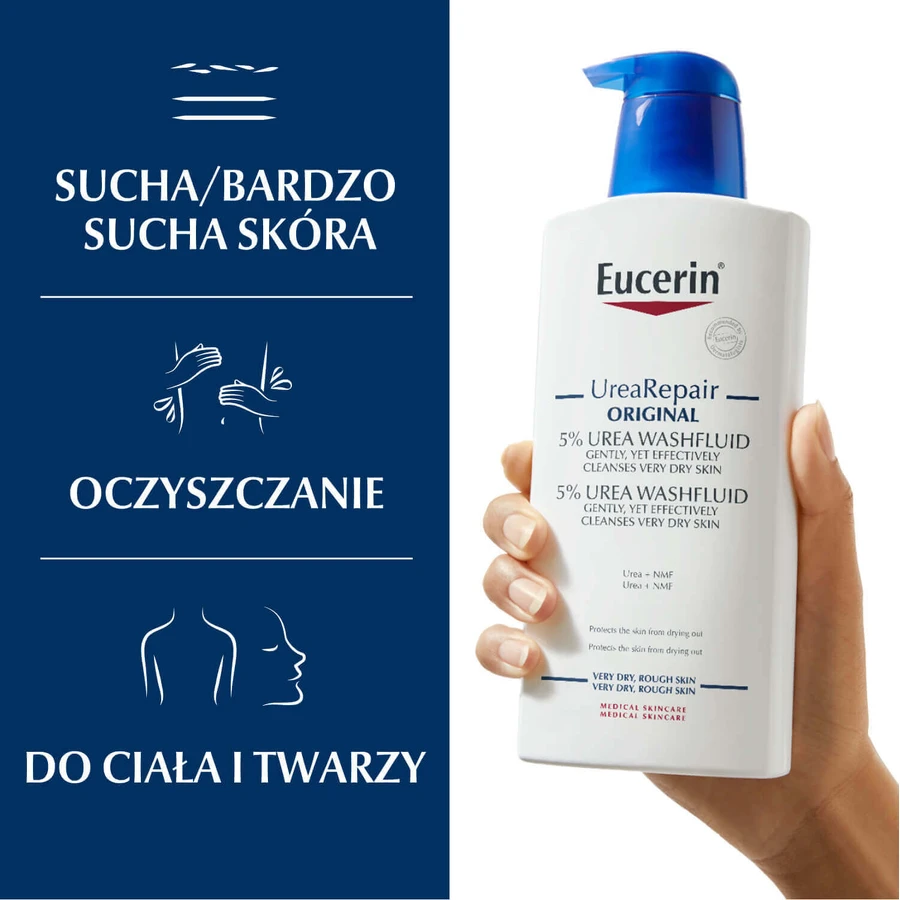 Eucerin UreaRepair Original, жидкость для умывания с 5% мочевины для сухой и очень сухой кожи, 400 мл: цены и характеристики