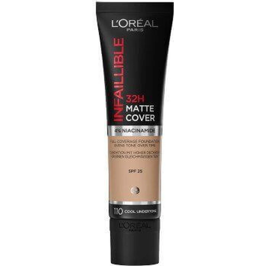 L'Oréal Paris Infaillible 32H Matte Cover 110 Рожева ваніль матуючий макіяж 30 мл: ціни та характеристики