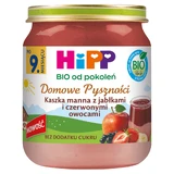 HiPP Domowe Delsznoci Bio, манная каша с яблоками и красными фруктами, после 9 месяцев, 200 г