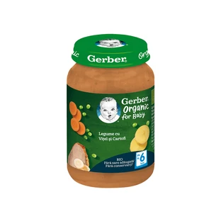 Органическое овощное пюре с телятиной и картофелем, 190 г, Gerber