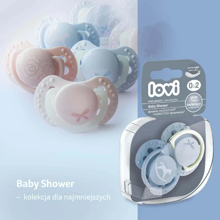 Lovi Baby Shower, пустушка, силіконова, динамічна, для хлопчика, 22/900, від 0-2 місяців, 2 шт.: ціни та характеристики