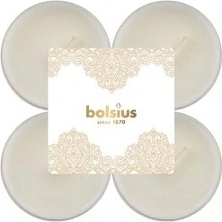 Ароматичні свічки Bolsius Tea Maxi Golden Lace 1×8 шт, білі свічки: ціни та характеристики