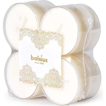 Ароматичні свічки Bolsius Tea Maxi Golden Lace 1×8 шт, білі свічки: ціни та характеристики