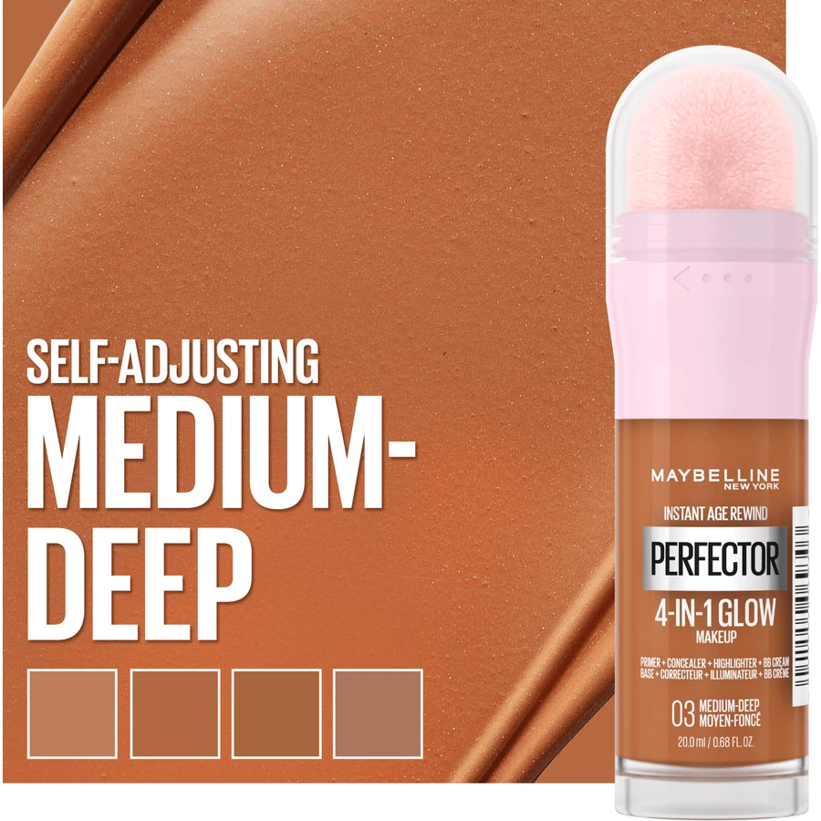 Maybelline New York Instant perfector glow 03 Medium-Deep make up 20 мл: ціни та характеристики
