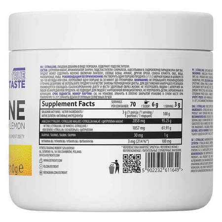 OstroVit Citrulline, лимонный вкус, 210 г: цены и характеристики