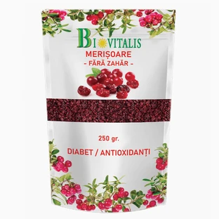 Черная смородина без сахара, 250 г, Biovitalis