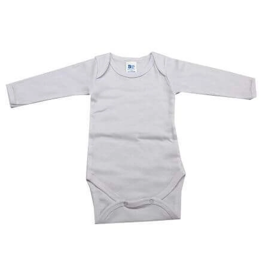 Хлопковый боди с длинными рукавами Rib, 12-18 месяцев, белый, Baltic Bebe: цены и характеристики