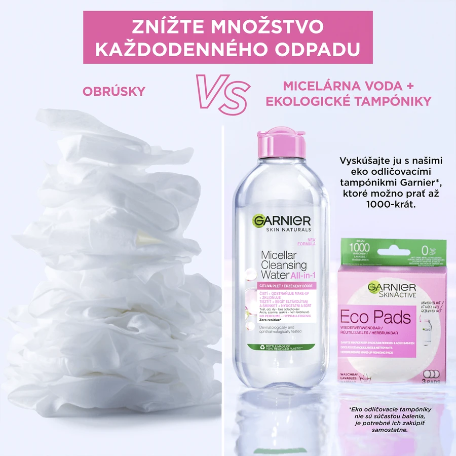 Garnier Skin Naturals Міцелярна вода 3 в 1 для чутливої шкіри, 400 мл: ціни та характеристики