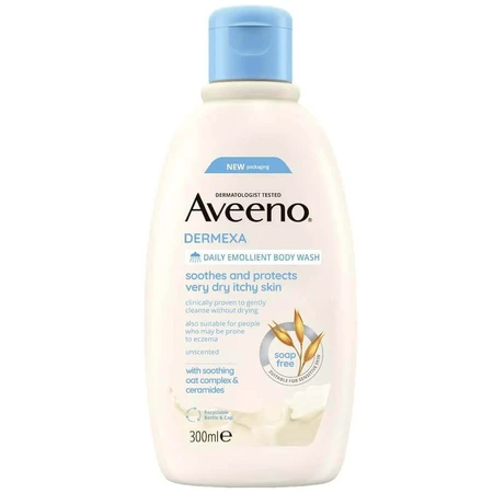 Aveeno Dermexa, пом'якшувальний гель для душу від свербежу шкіри, 300 мл: ціни та характеристики