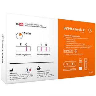 LabHome Syph-Check-1, аналіз крові для виявлення антитіл до T. pallidum, kiy diagnosis, 1 уп.