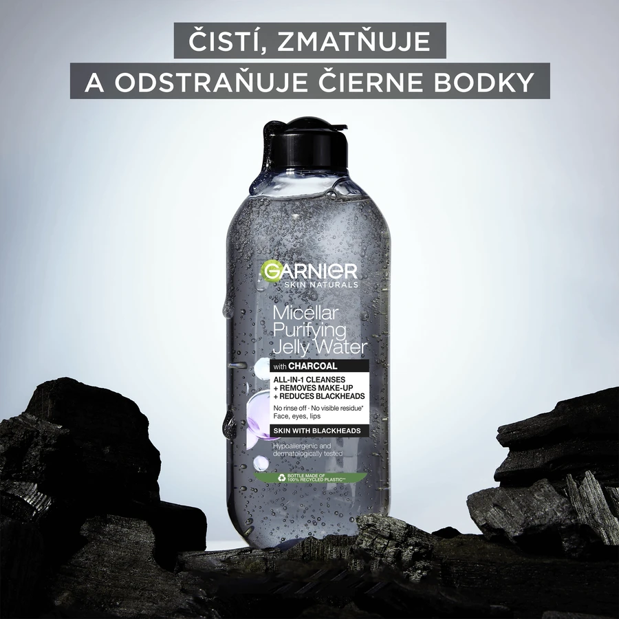 Міцелярна вода Garnier Pure Active з гелевою текстурою з активованим вугіллям, 400 мл: ціни та характеристики