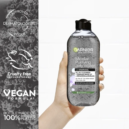 Міцелярна вода Garnier Pure Active з гелевою текстурою з активованим вугіллям, 400 мл: ціни та характеристики