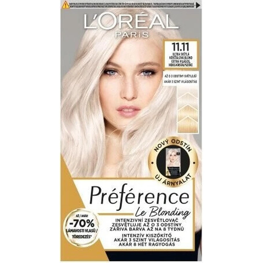 L'Oréal Paris Preférencia Le Blonding Ультралегкий прохолодний кришталевий блонд 1×180 мл: ціни та характеристики