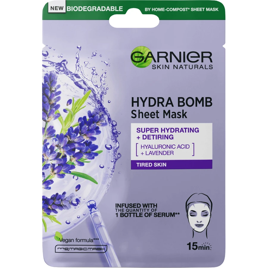 Льняная маска Garnier Hydra Bomb: цены и характеристики