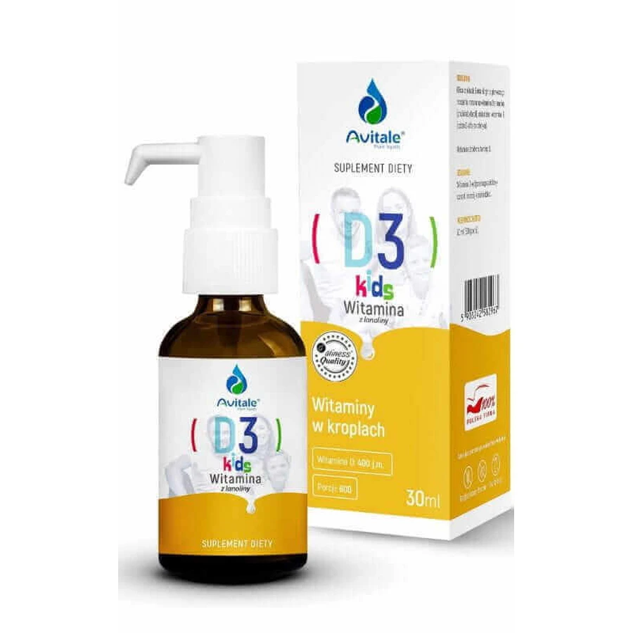 Avitale D3 Kids 400 МЕ x 30 мл: цены и характеристики