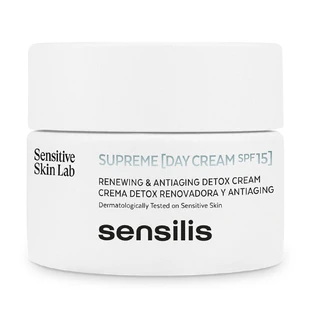 Sensilis Supreme, розгладжуючий та регенеруючий денний крем, SPF 15, 50 мл + Upgrade AR, зміцнюючий та антивіковий крем-сорбет, 5 мл безкоштовно