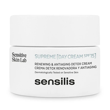 Sensilis Supreme, розгладжуючий та регенеруючий денний крем, SPF 15, 50 мл + Upgrade AR, зміцнюючий та антивіковий крем-сорбет, 5 мл безкоштовно: ціни та характеристики