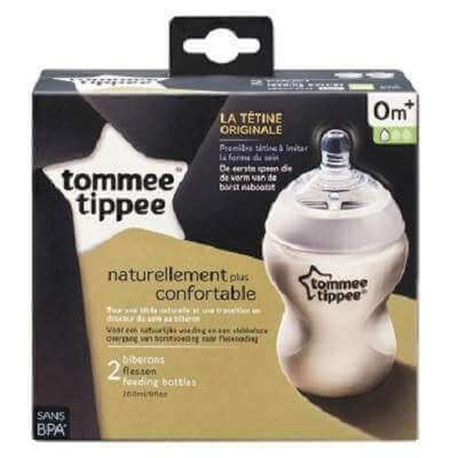 Набір з 2 пляшечок Closer to Nature ПП з силіконовою соскою, 2х260 мл, Tommee Tippee: ціни та характеристики