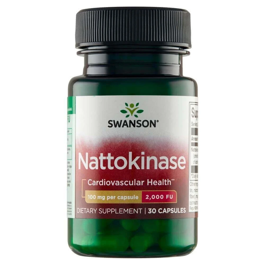 Swanson Nattokinase, наттокіназа 2000 FU 100 мг, 30 капсул: ціни та характеристики