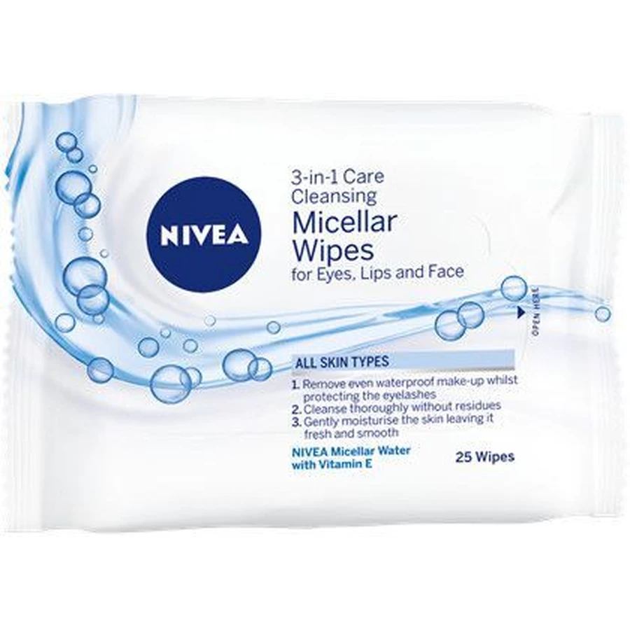 Nivea Міцелярні очищуючі серветки для обличчя 3в1 25 шт: ціни та характеристики