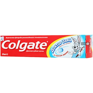 Зубна паста Colgate Dr. Rabbit TP-Bubble Gum зі смаком жувальної гумки, 50 мл