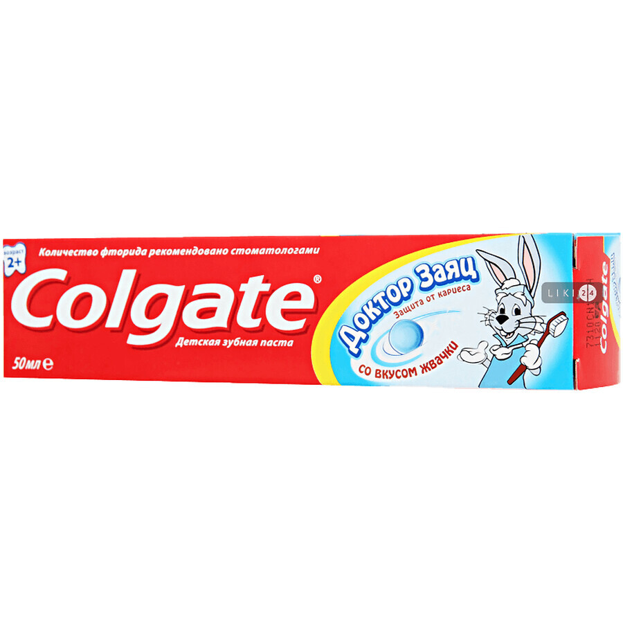 Зубна паста Colgate Dr. Rabbit TP-Bubble Gum зі смаком жувальної гумки, 50 мл: ціни та характеристики