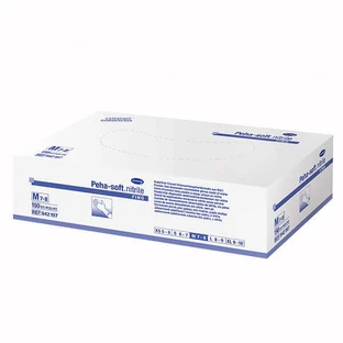 Peha-soft nitrile fino, нітрилові рукавички без пудри, сині, розмір M, 150 штук ПОШКОДЖЕНА УПАКОВКА