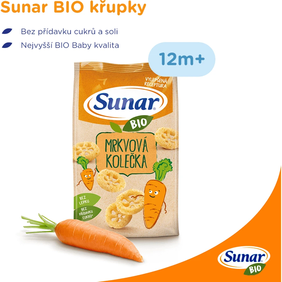 Sunar Органическая морковь для детей хрустящая 45 г: цены и характеристики