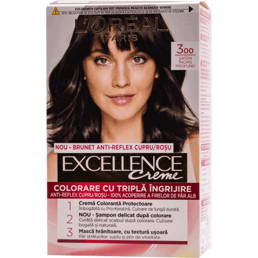 Loreal Paris EXCELLENCE CREME Перманентная краска для волос с аммиаком 3, 1 шт.: цены и характеристики