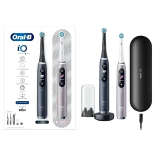 Електрична зубна щітка Oral B iO Series 9 Duo Black&Rose набір 1×1, електрична зубна щітка