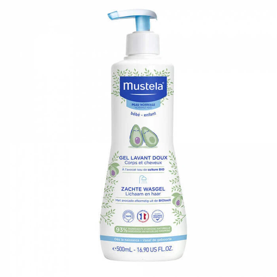 Гель для очищення волосся та тіла, 500 мл, Mustela: ціни та характеристики