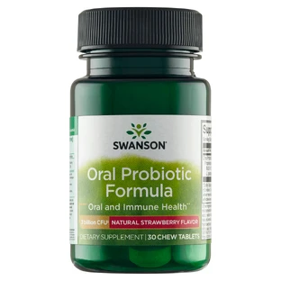 Swanson Oral Probiotic Formula, со вкусом клубники, 30 пастилок