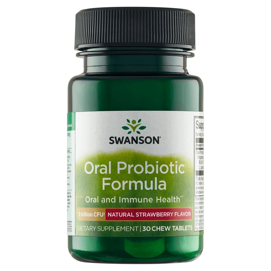 Swanson Oral Probiotic Formula, со вкусом клубники, 30 пастилок: цены и характеристики