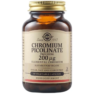 Піколінат хрому 200 мкг Solgar Chromium Picolinate, 90 капсул