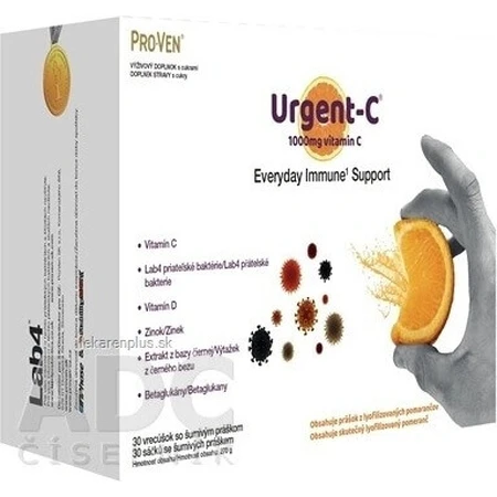 Pro-Ven Urgent-C Everyday Immune Support 1×30 шт, дієтична добавка: ціни та характеристики