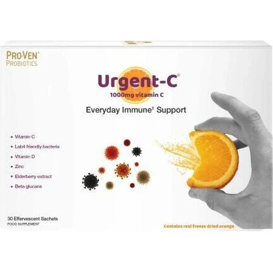 Pro-Ven Urgent-C Everyday Immune Support 1×30 шт, дієтична добавка: ціни та характеристики