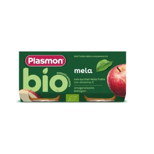 Органічне яблучне пюре, з 6 місяців, 2 х 80 г, Plasmon