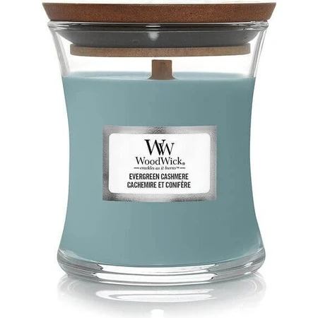 WoodWick Small Evergreen Cashmere 1×85 г, ароматична свічка: ціни та характеристики