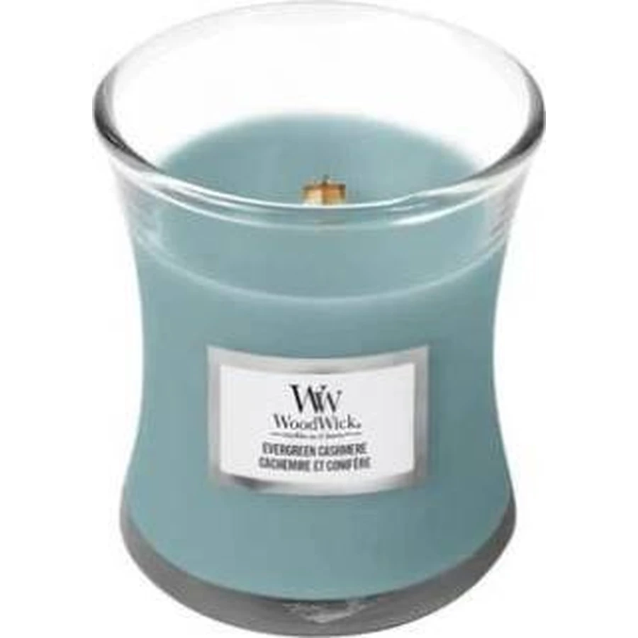 WoodWick Small Evergreen Cashmere 1×85 г, ароматична свічка: ціни та характеристики