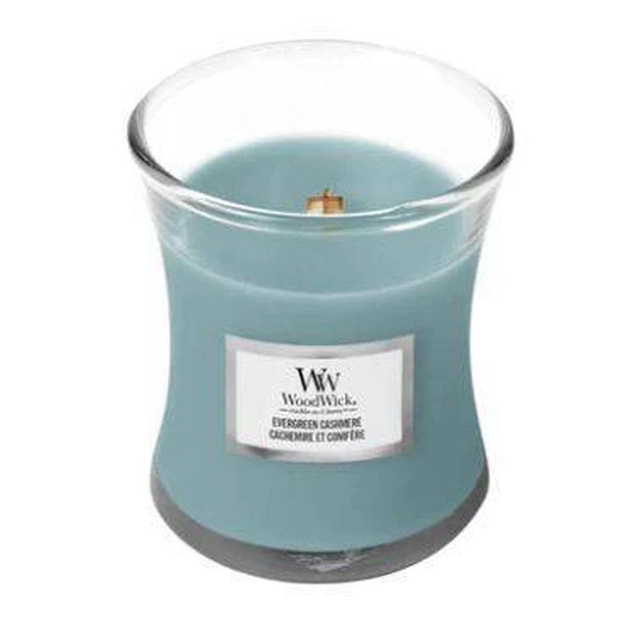 WoodWick Small Evergreen Cashmere 1×85 г, ароматична свічка: ціни та характеристики