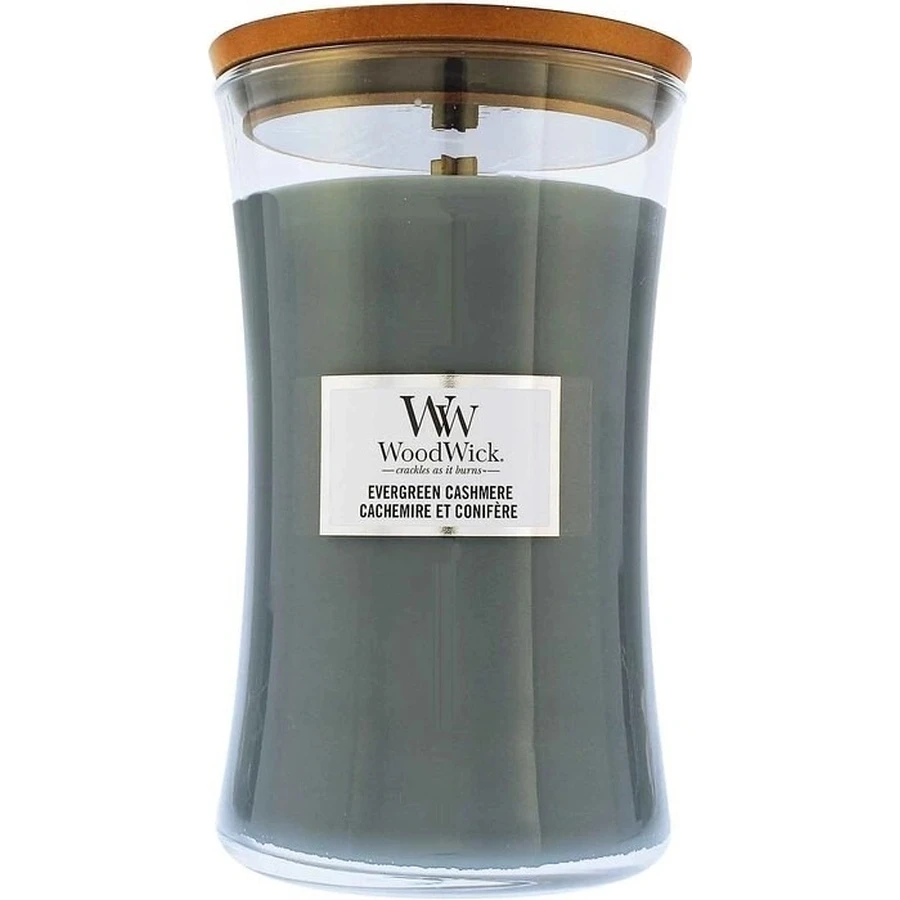 WoodWick Small Evergreen Cashmere 1×85 г, ароматична свічка: ціни та характеристики