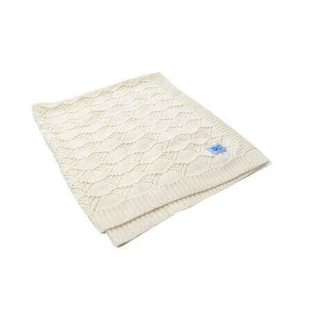 В'язаний плед 70x90 см, білий, Baltic Bebe