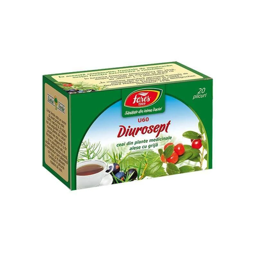 Чай Диуросепт, U60, 20 пакетиков, Fares: цены и характеристики