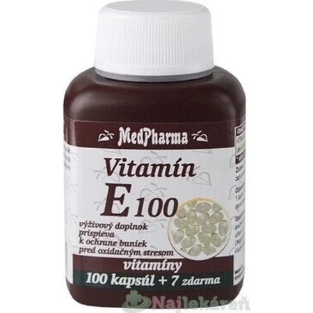 MedPharma ВИТАМИН Е 100 1×107 капс, пищевая добавка: цены и характеристики