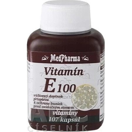 MedPharma ВИТАМИН Е 100 1×107 капс, пищевая добавка: цены и характеристики