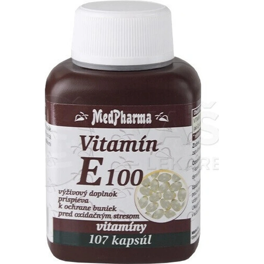 MedPharma ВИТАМИН Е 100 1×107 капс, пищевая добавка: цены и характеристики