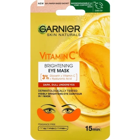 Garnier Skin Naturals Маска для освітлення шкіри навколо очей з вітаміном С 1×5 г, маска для очей: ціни та характеристики