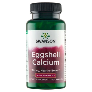Swanson Eggshell Calcium with Vitamin D3, кальцій з вітаміном D3, 60 капсул